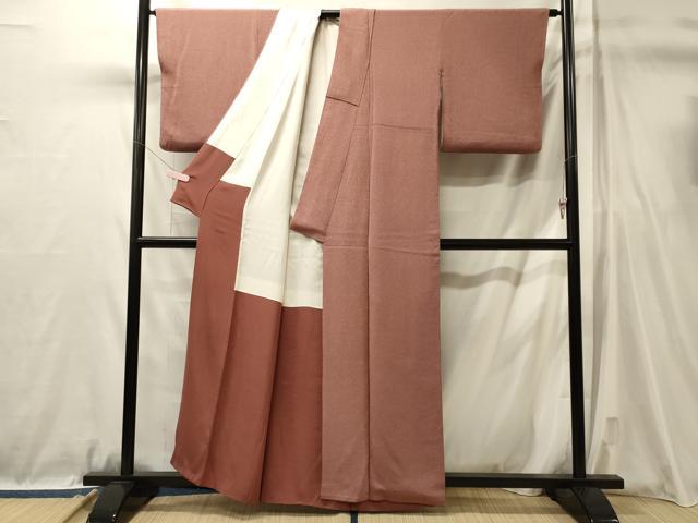 平和屋着物■上質な小紋 霞文 鬼しぼ縮緬 正絹 逸品 CABL0739oy