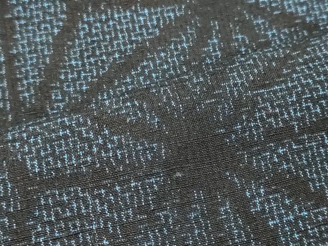 平和屋着物■上質な紬 麻の葉文様 正絹 逸品 未使用 CABL0748oy