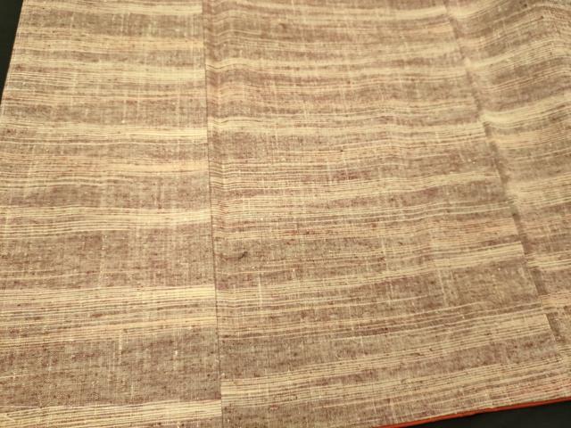 平和屋着物■上質な紬 横段文 正絹 逸品 未使用 CABL0755oy