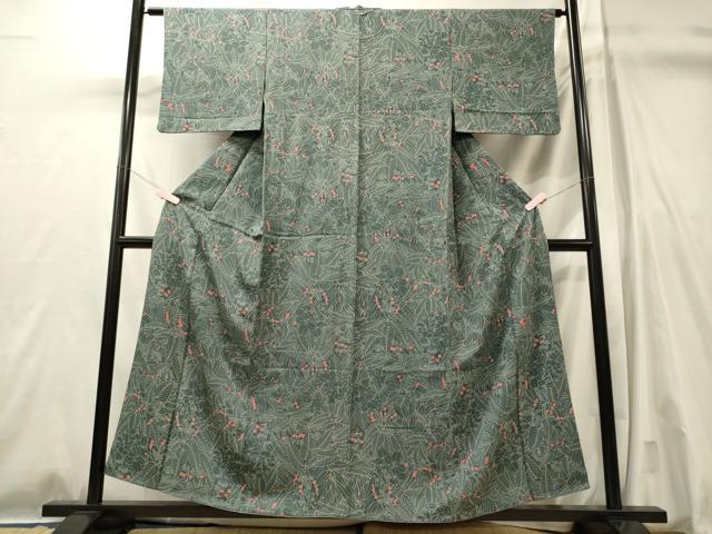 平和屋着物■上質な小紋 南天文 正絹 逸品 CABL0785oy