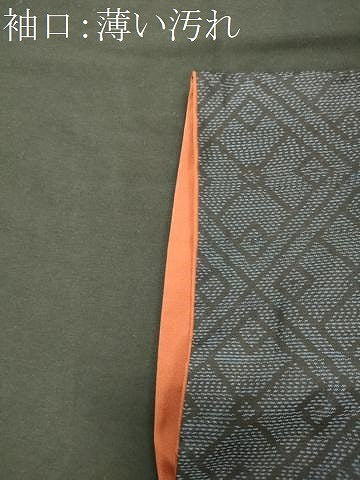 平和屋着物■本場大島紬 幾何学文 正絹 逸品 CABL0787oy