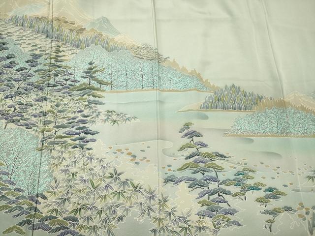 平和屋着物■豪華色留袖 遠山枝松文 暈し染め 正絹 逸品 未使用 CABL0788oy