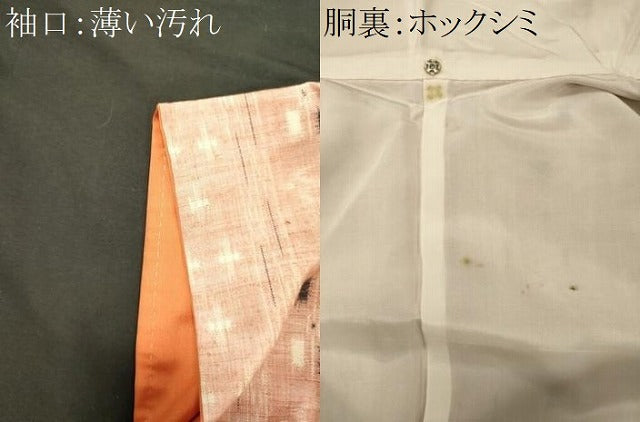 平和屋着物■上質な紬 絣文様 正絹 逸品 CABL0796oy