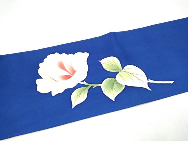 平和屋着物●塩瀬 九寸名古屋帯 手描き 枝椿 金彩 正絹 逸品 CABL0823hy