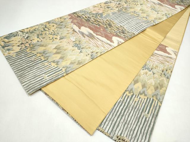 平和屋着物●六通柄袋帯 紹巴 歴史街道 正絹 逸品 CABL0910hy