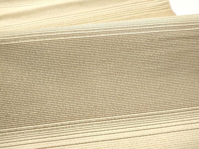 平和屋着物●インド・アッサム 野蚕糸 手織 ムガシルク 両面 全通柄袋帯 横段文 正絹 逸品 CABL0961hy