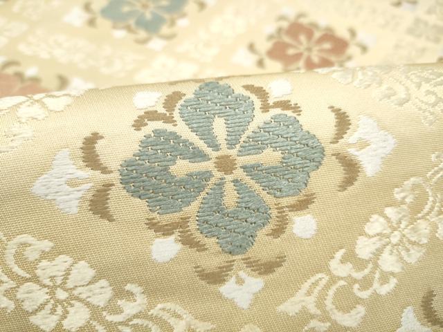 平和屋着物●六通柄袋帯 唐織 菱花文 正絹 逸品 CABL0963hy