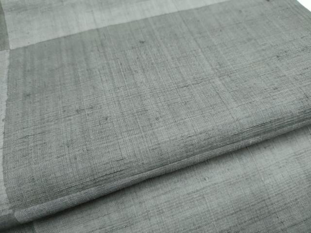 平和屋着物●全通柄 九寸名古屋帯 紬地 変わり市松文様 正絹 逸品 CABL0986hy