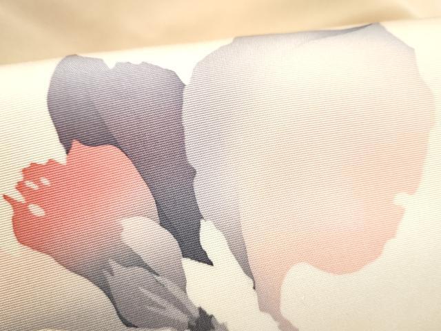 平和屋着物●塩瀬 九寸名古屋帯 作家物 ろうけつ染 枝花文 正絹 逸品 CABL1001hy