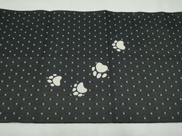 平和屋着物●八寸名古屋帯 猫 黒地 CABL1037hy