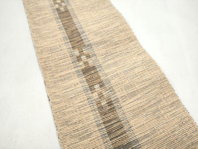 平和屋着物●沖縄県伝統工芸品 八重山ミンサー 手織り 半幅帯 絣文様 一重帯 綿 逸品 CABL1052hy