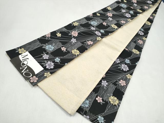 平和屋着物●半幅帯 舞桜文 銀糸 CABL1073hy