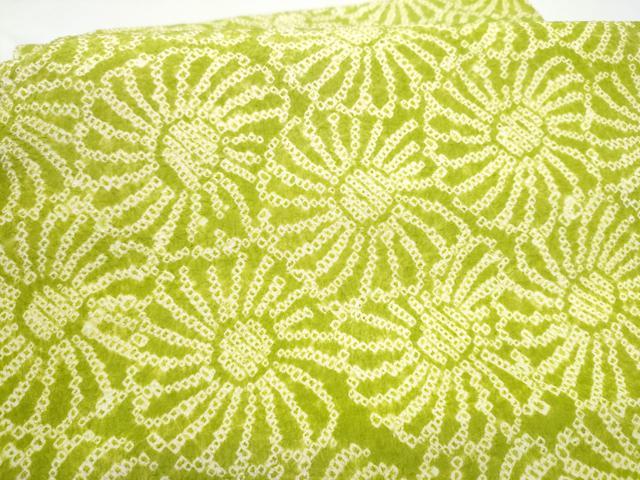 平和屋着物▼つけ帯 総絞り 菊 正絹 逸品 CABL1150hy