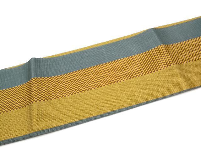 平和屋着物●本場黄八丈 紬 つけ帯 間道 正絹 逸品 CABL1153hy