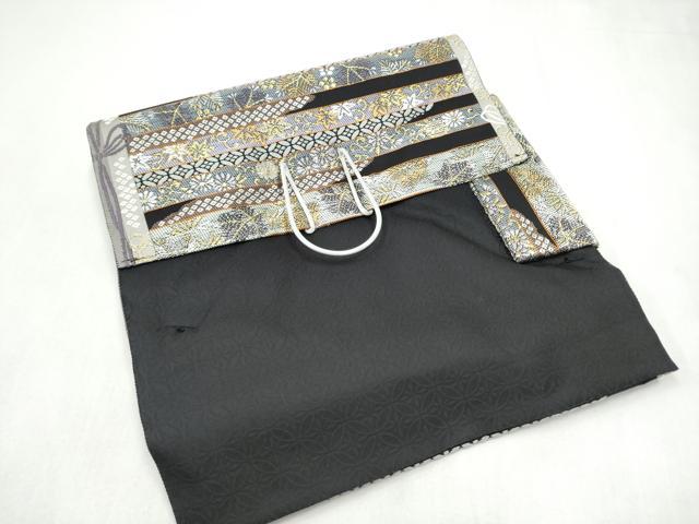平和屋着物●つけ帯 麗粋唐織 横段花文 金糸 正絹 逸品 CABL1154hy