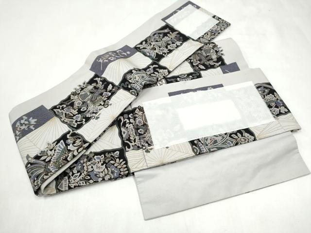 平和屋着物●ワンタッチつけ帯 鳳凰更紗花文 金彩 正絹 逸品 CABL1164hy