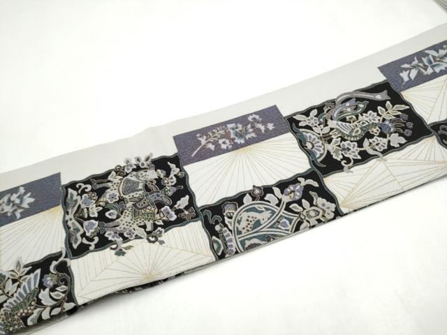 平和屋着物●ワンタッチつけ帯 鳳凰更紗花文 金彩 正絹 逸品 CABL1164hy