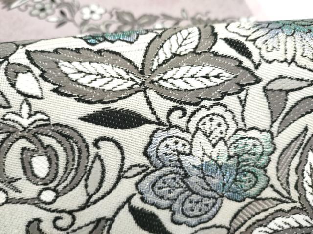 平和屋着物●BANKAN わものや 六通柄袋帯 花唐草文 正絹 逸品 CABL1185hy
