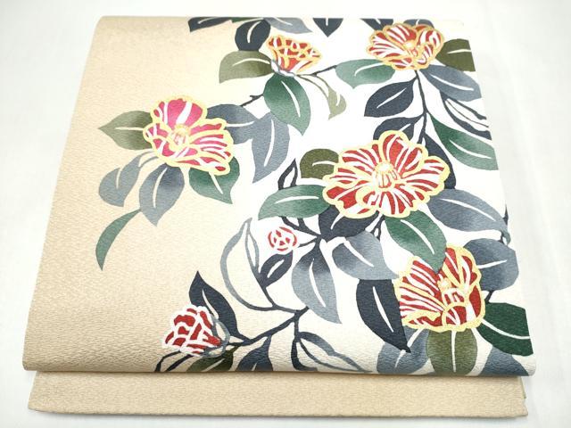 平和屋着物●太鼓柄袋帯 枝花文 金彩 正絹 逸品 CABL1195hy