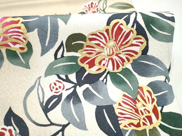 平和屋着物●太鼓柄袋帯 枝花文 金彩 正絹 逸品 CABL1195hy