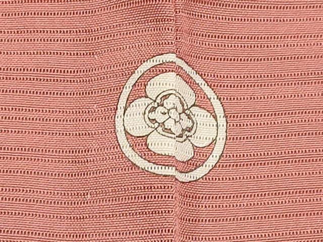 平和屋着物*夏物 色無地 変わり絽 真赭色 正絹 逸品 CABL1201tx