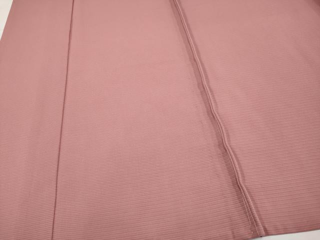 平和屋着物*夏物 色無地 絽 退紅色 反端付き 正絹 逸品 CABL1204tx