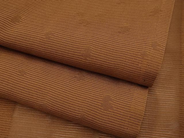 平和屋着物*夏物 色無地 絽 霞紋紗 灰茶色 正絹 逸品 CABL1225tx