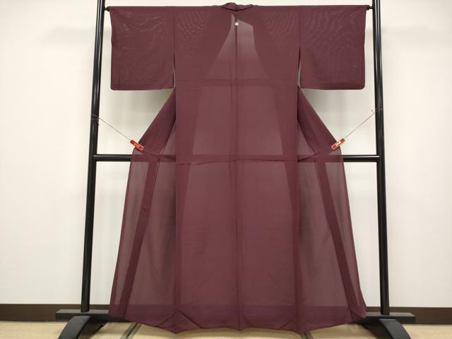 平和屋着物*夏物 色無地 絽 黒鳶色 正絹 逸品 CABL1229tx