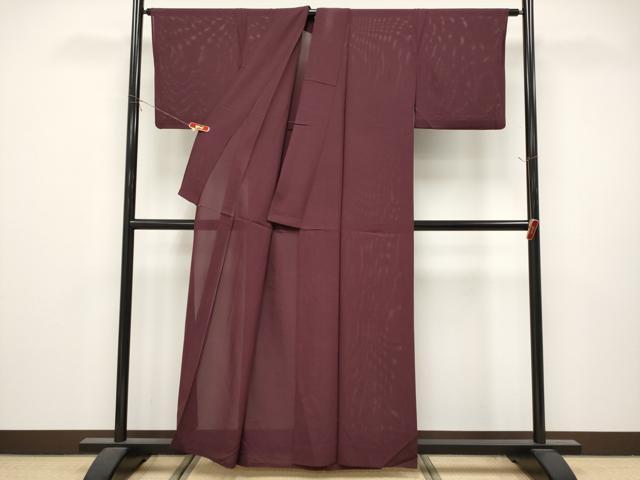 平和屋着物*夏物 色無地 絽 黒鳶色 正絹 逸品 CABL1229tx