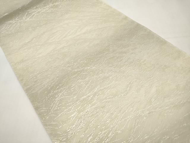 平和屋着物*夏物 六通柄袋帯 草木文 銀糸 正絹 逸品 CABL1236tx