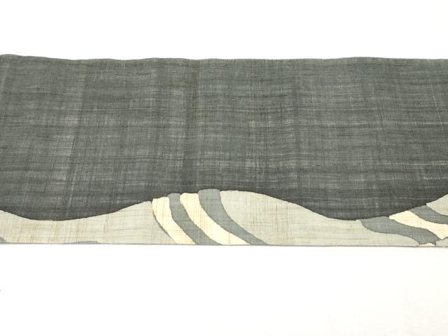 平和屋着物*夏物 九寸名古屋帯 よろけ縞 麻 逸品 CABL1280tx