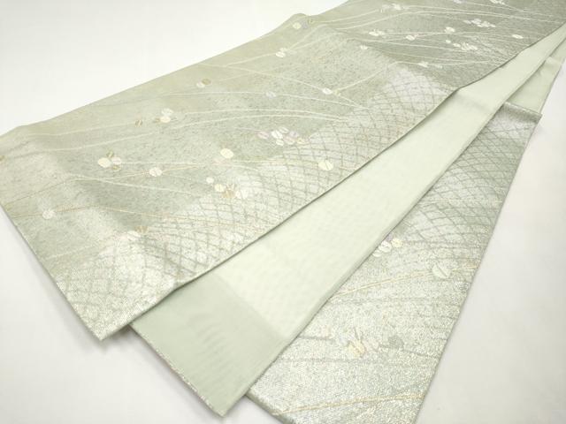 平和屋着物*夏物 六通柄袋帯 枝花文 金銀糸 正絹 逸品 CABL1286tx