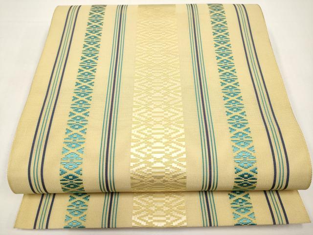 平和屋着物*夏物 本場筑前博多織 八寸名古屋帯 紗献上 正絹 逸品 CABL1314tx