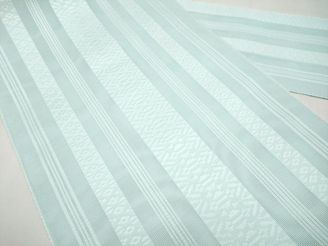 平和屋着物*夏物 八寸名古屋帯 博多織 紗献上 藍白色 CABL1329tx