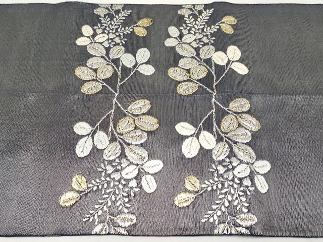 平和屋着物*夏物 太鼓柄袋帯 枝花文 金銀糸 正絹 逸品 CABL1335tx