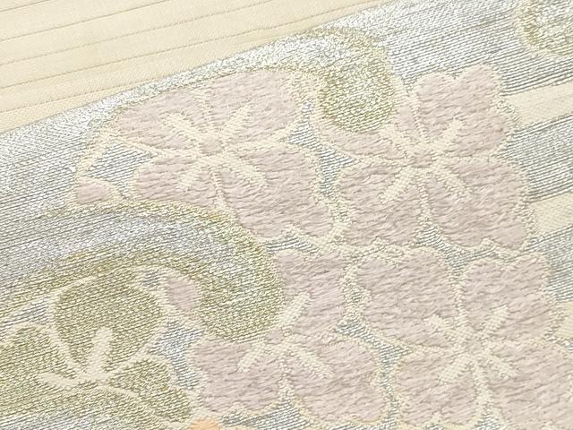 平和屋着物*夏物 アンティーク 大正ロマン 丸帯 唐織 花青海波 金銀糸 正絹 逸品 CABL1360tx