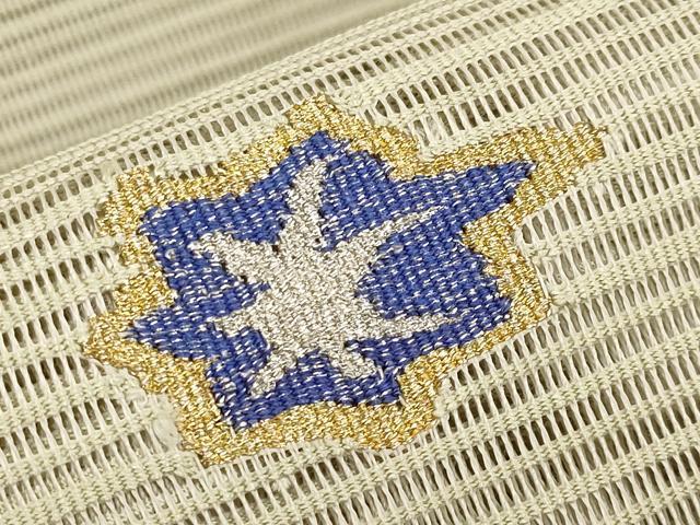 平和屋着物*夏物 八寸名古屋帯 絽綴れ 吹き寄せ文 金銀糸 正絹 逸品 CABL1406tx