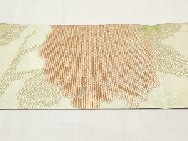 平和屋着物*夏物 九寸名古屋帯 枝花文 金糸 正絹 逸品 CABL1409tx