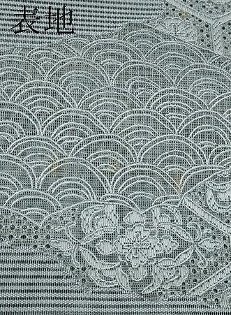 平和屋着物*夏物 中国三大刺繍 スワトウ刺繍 総刺繍 絽刺し 区限刺繍 太鼓柄袋帯 正倉院花文 灰青色 正絹 逸品 CABL1432tx