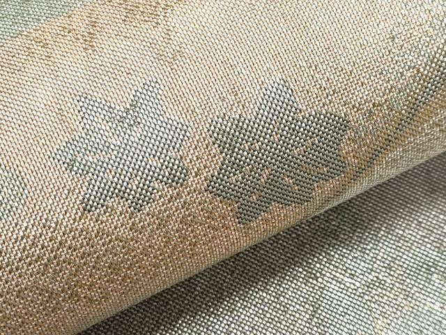 平和屋本店▼佐賀錦 六通柄袋帯 秋草立浪文 本金箔 正絹 逸品 CABL1443tx