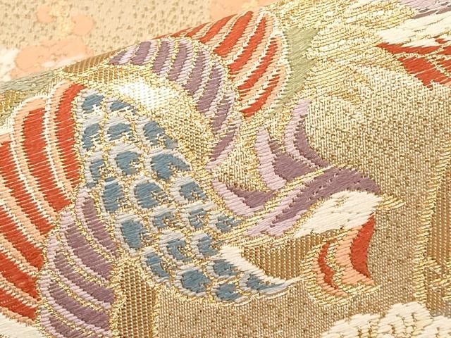 平和屋本店▼六通柄袋帯 唐織 秀鳳錦 本金二重箔 正絹 逸品 CABL1541tx