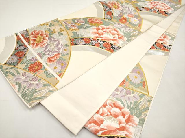 平和屋本店▼六通柄袋帯 唐織 能衣花鳥文 弐拾四金箔 正絹 逸品 CABL1557tx