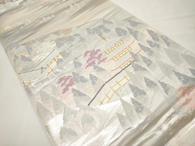 平和屋本店▼六通柄袋帯 高山寺 本金二重箔 正絹 逸品 CABL1581tx