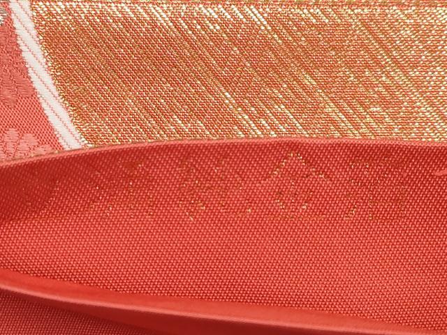 平和屋本店▼六通柄袋帯 立涌純金箔 正絹 逸品 CABL1583tx