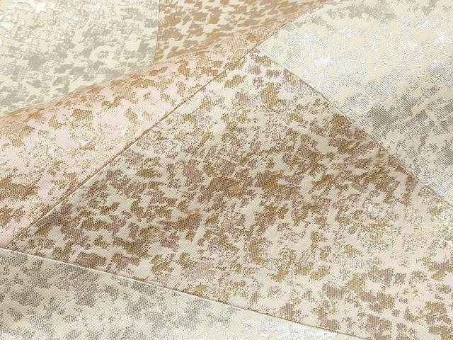 平和屋本店▼六通柄袋帯 切嵌 箔散らし 純金箔 正絹 逸品 CABL1597tx