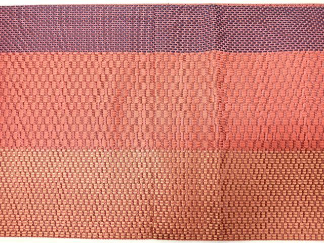 平和屋着物◎本場筑前博多織 八寸名古屋帯 幾何学文 正絹 逸品 CABL1652nb