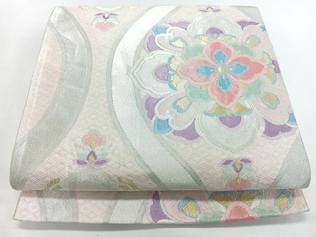平和屋着物◎六通柄袋帯 立涌正倉院花文 金銀糸 正絹 逸品 CABL1675nb