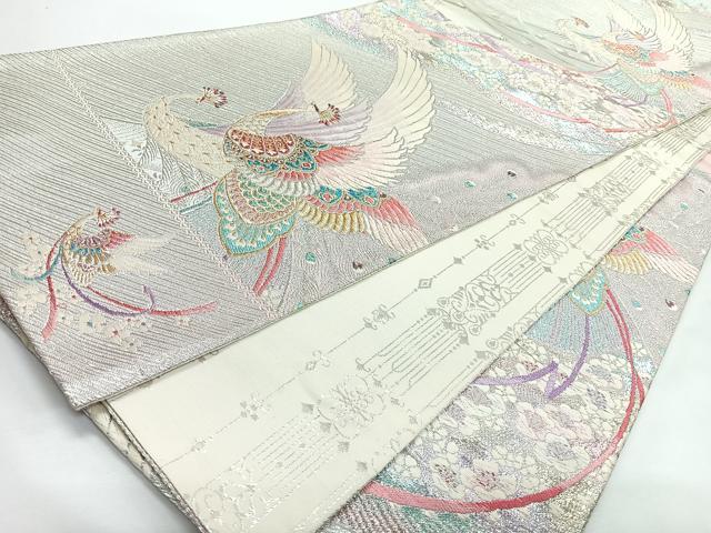 平和屋着物◎両面 六通柄袋帯 唐織 鳳凰 金銀糸 正絹 逸品 CABL1688nb