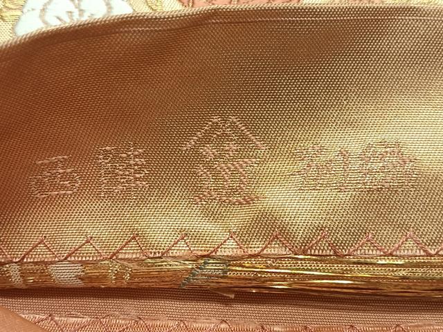 平和屋着物◎西陣 小森織物謹製 六通柄袋帯 唐織 草花文 金糸 正絹 逸品 CABL1742nb