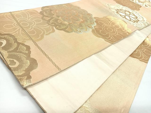 平和屋着物◎六通柄袋帯 舞花文 金糸 正絹 逸品 CABL1788nb